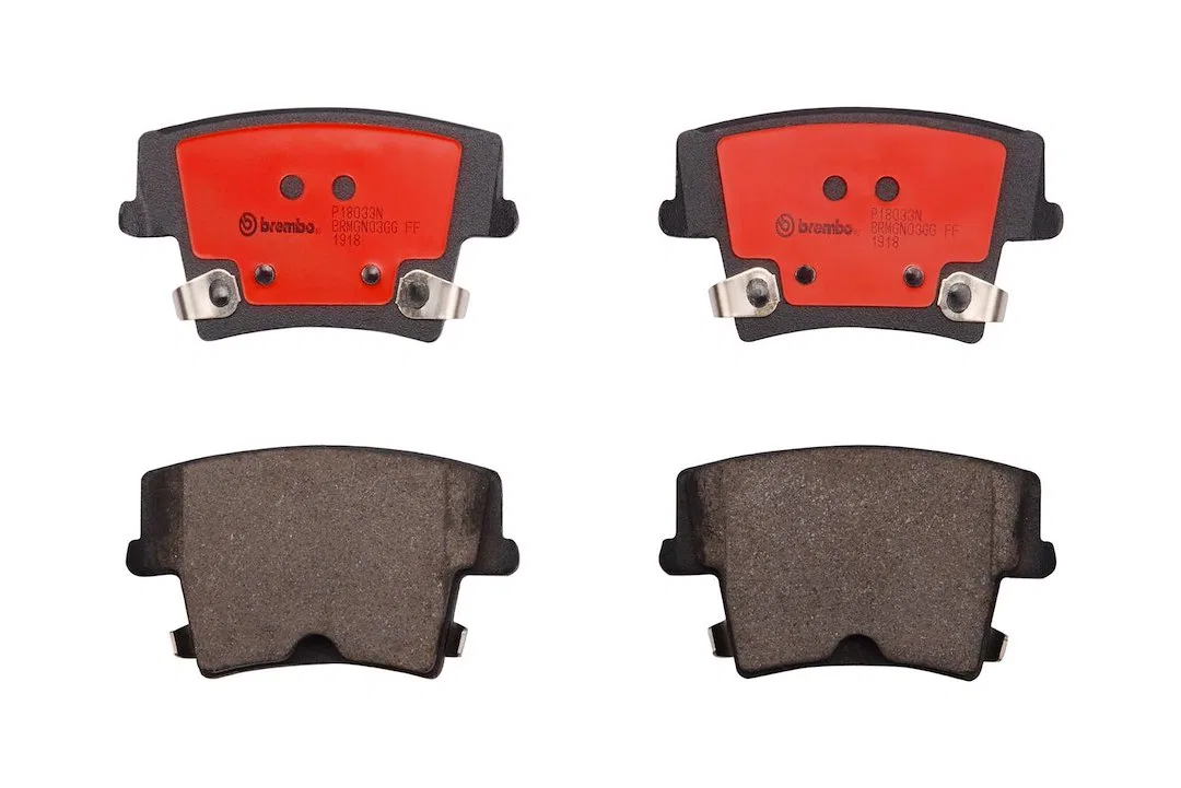P18033N – BREMBO Brake Pad, FMSI Number D1057-8495 Ceramic Set Of 4 With Hardware